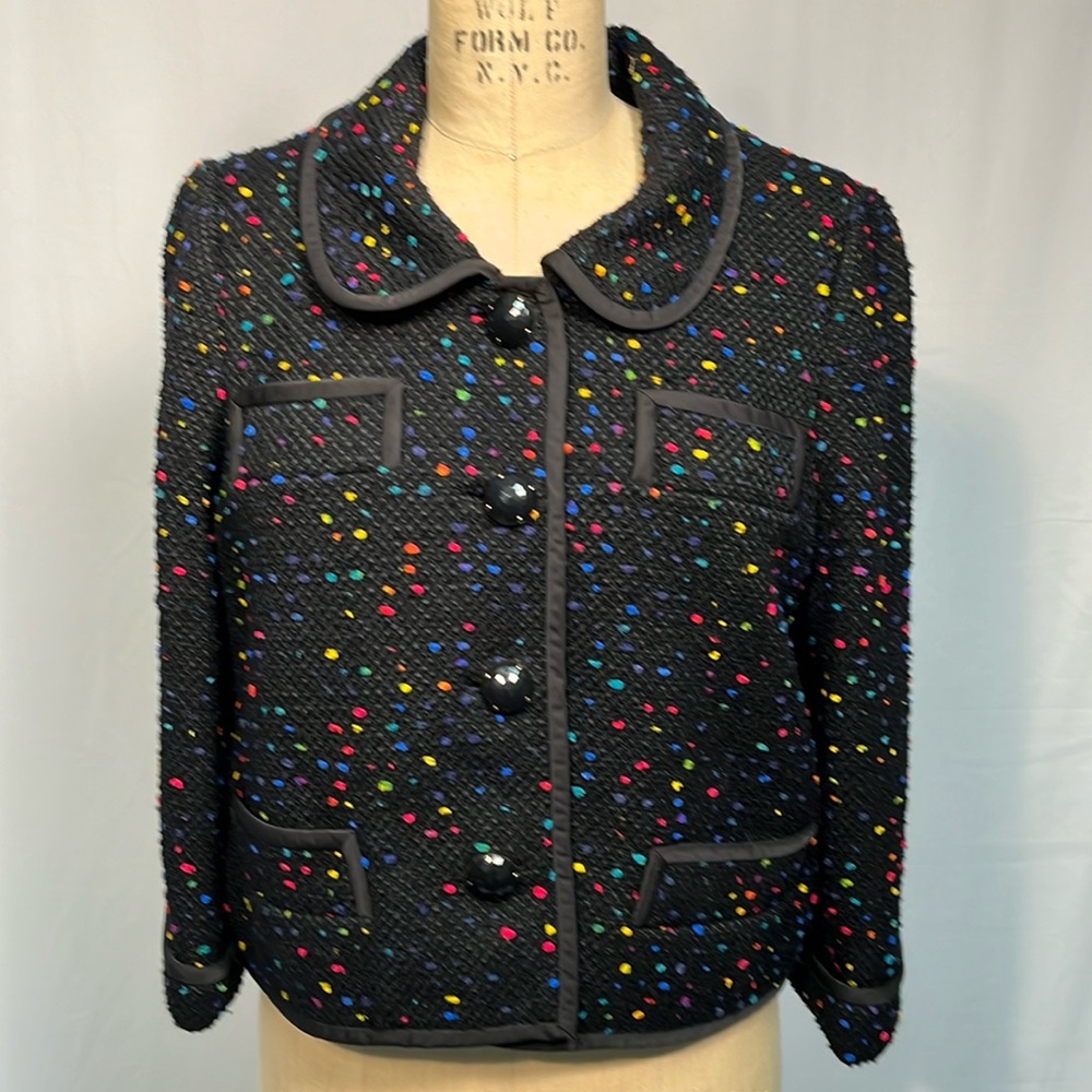 Kate Spade Addie Rainbow Wool Jacket Size 8